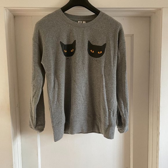 Vans Meow-Za Crew Grey Sweatshirt - Picture 2 of 4